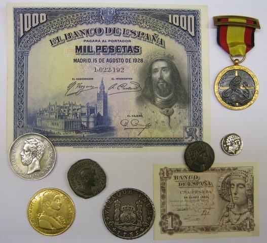 Compraventa de monedas, billetes y medallas en Zaragoza - Magén